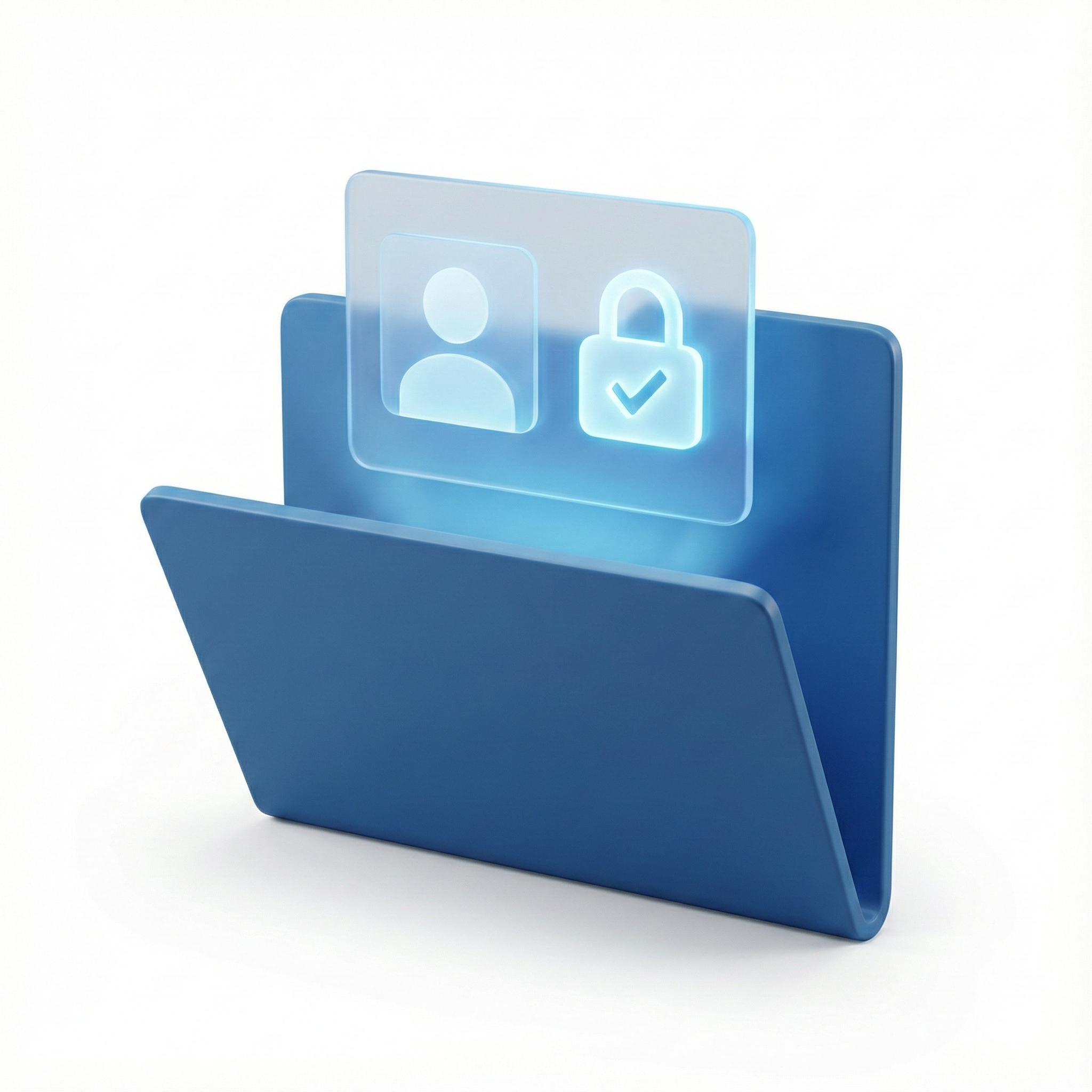 DocuWare for HR Management - digital employee files A secure digital employee files folder icon representing DocuWare for HR management.
